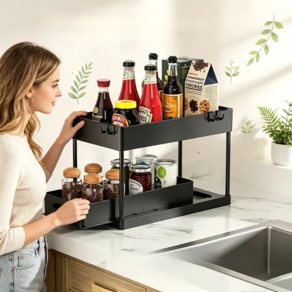 Organizador de 2 Niveles para Debajo del Fregadero