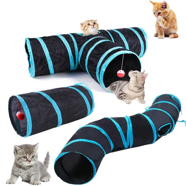 Túnel para gatos plegable
